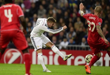 Tài năng của Mignolet giúp Liverpool tránh thua đậm Real Madrid - 6 Toni Kroos thường xuyên tung ra các pha dứt điểm tầm xa