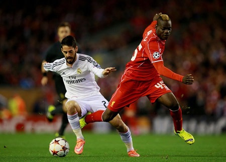 Balotelli gần như mất hút trong suốt trận đấu