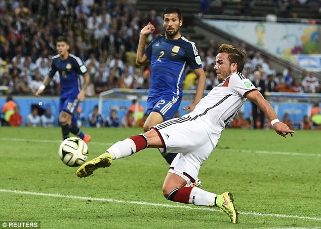 Những con số ấn tượng của bóng đá thế giới trong năm 2014 - 1 Gotze ghi bàn duy nhất ở trận chung kết giúp Đức vô địch World Cup 2014
