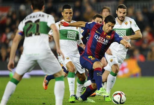 Barcelona tạo “cơn mưa bàn thắng” ở Manuel Martinez? - 1 Suarez cần lấy lại cảm giác ghi bàn trước Elche