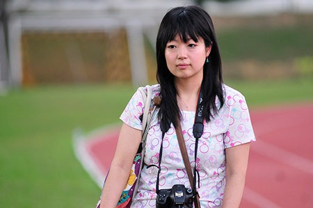 Nữ phóng viên Nhật Bản xinh đẹp hâm mộ Công Phượng - 7 Megumi thu hút sự chú ý của cánh phóng viên Việt Nam