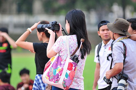 Nữ phóng viên Nhật Bản xinh đẹp hâm mộ Công Phượng - 9 Megumi cho biết cô luôn cổ vũ hết mình cho Công Phượng