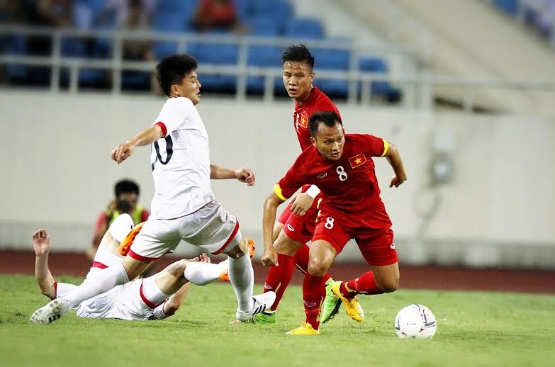 Đội tuyển Việt Nam hòa tiếc nuối CHDCND Triều Tiên - 2 Trọng Hoàng thi đấu khá năng nổ - Ảnh: Gia Hưng