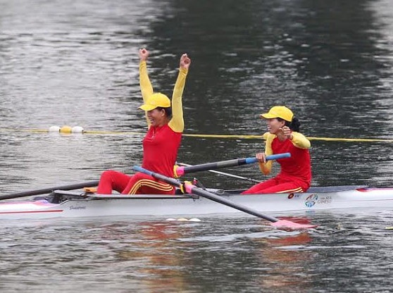 Thể thao Việt Nam bảo toàn vị trí thứ ba với 73 HCV - 6 Lê Thị An và Phạm Thị Huệ giành HCV Rowing thuyền đôi nữ 1000m