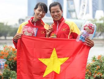 Thể thao Việt Nam bảo toàn vị trí thứ ba với 73 HCV - 7 Tạ Thanh Huyền và Đỗ Thị Thảo giành HCV Rowing nội dung thuyền nhẹ đôi nữ 1000m