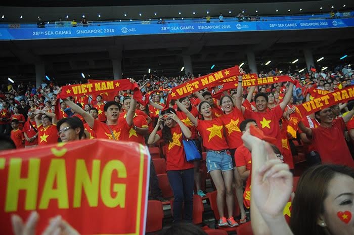 Rất đông CĐV đã đến sân để cổ vũ cho U23 Việt Nam