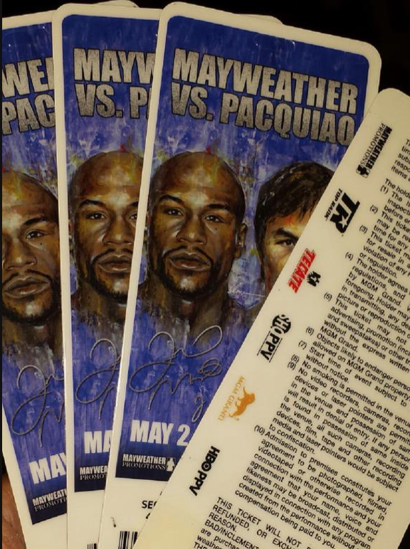 Mayweather đánh bại Pacquiao bằng tính điểm - 2 Giá vé vào võ đài MGM Grand xem thi đấu là 7500 USD, nhưng mức giá chợ đen được đẩy lên gấp 4 lần