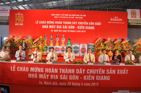 Bia Sài Gòn nhận giải thưởng quốc tế AIBA 2015 - 4 Khánh thành nhà máy Bia SG- Kiên Giang.