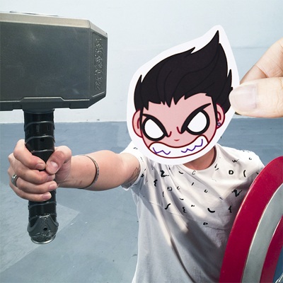 Giới trẻ “điên đảo” với “cơn bão” stickerface - 4 Phở tỏ ra giận dữ vì đi đâu cũng gặp #stickerface