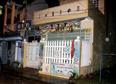 Nhóm trẻ gia đình Hồng Hà, nơi cháu Hân bị
nạn