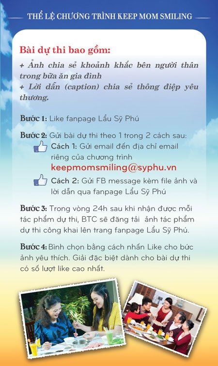 Cuộc thi ảnh Keep Mom Smilling: “Nụ cười của mẹ, hạnh phúc của con” - 2 Thể lệ chương trình