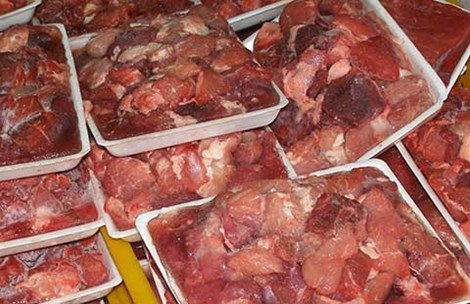 Heo thối đội lốt… ‘đặc sản rừng’ - 1 Số thịt heo này đã được tẩm hóa chất để “hô biến” thành “đặc
sản rừng”. Ảnh: TRẦN NGỌC