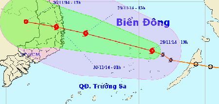 Bão số 4 di chuyển nhanh, dự báo miền Trung mưa to - 1 Bão số 4 di chuyển nhanh hướng vào miền Trung nước ta.
