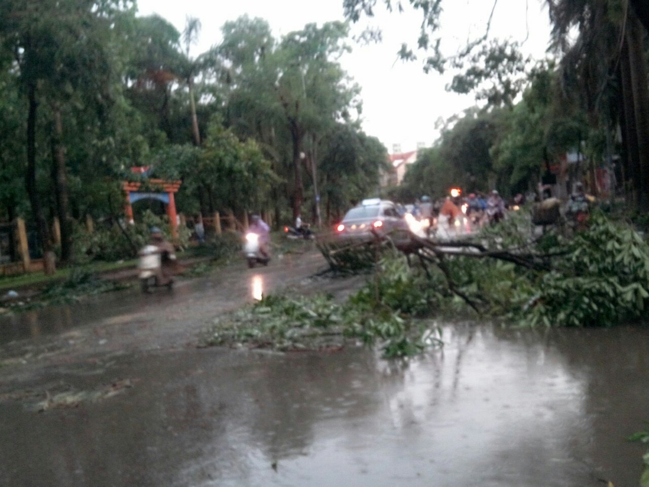 Mưa giông lớn "càn quét" Hà Nội, cây xanh đổ la liệt, giao thông hỗn loạn - 38 (Ảnh: Phạm Thúy)