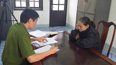 Cơ quan điều tra đang lấy lời khai của Nguyễn Thị Hòa