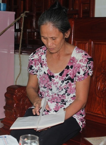 Bà Hoàng Thị Toán - một trong những nạn nhân của Nguyễn Thị Mai