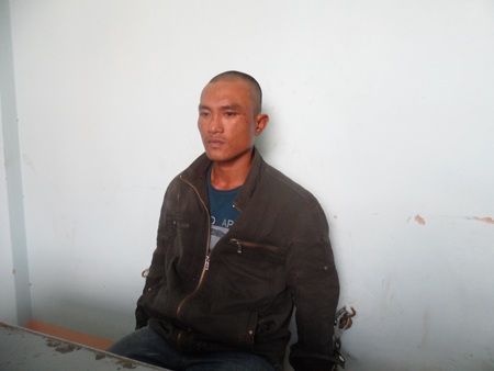 Đối tượng Tuấn tại cơ quan công an