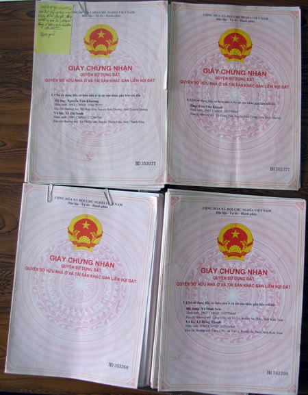 Hàng loạt sổ đỏ do Cường trục lợi làm