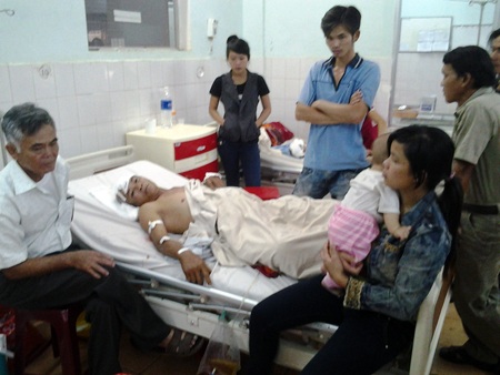 Ông Sơn đang nằm điều trị tại bệnh vi