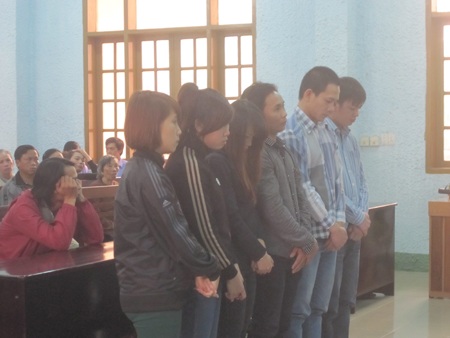 Các bị cáo tại tòa