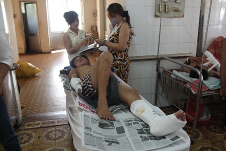 Nạn nhân tại bệnh viện