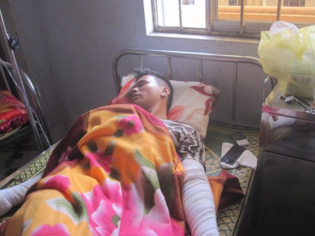 Anh Hoàng - 1 trong số các nạn nhân được cứu ra kịp thời