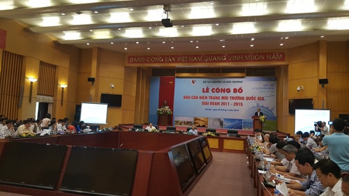 Ô nhiễm môi trường biển miền Trung gây hậu quả lớn trước mắt và lâu dài - 1 Lễ công bố Báo cáo hiện trạng môi trường Quốc gia giai đoạn 2011-2015 được Bộ Tài nguyên và Môi trường tổ chức chiều 29/9 (Ảnh: T.K)