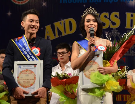Ngắm tân Hoa khôi và Nam vương trường ĐH Nội vụ Hà Nội - 8 Tân Nam vương Việt Cường và Hoa khôi Ngọc Anh