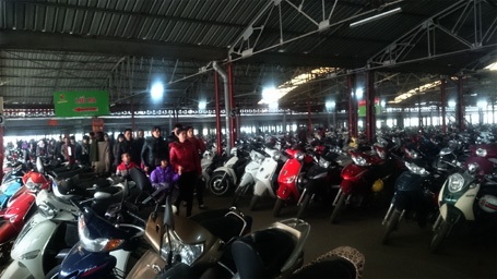 Nhà để xe đã chật cứng.