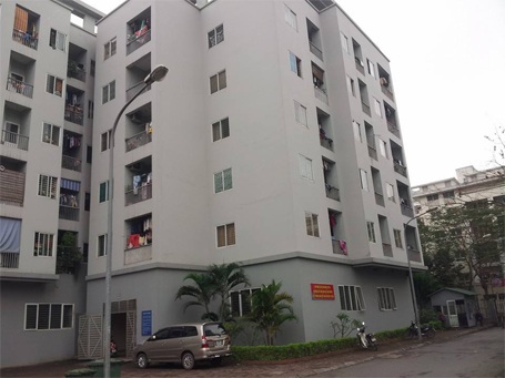 Hà Nội: Bé trai rơi từ tầng 6 nhà chung cư xuống đất - 1 Tòa nhà nơi xảy ra sự việc.