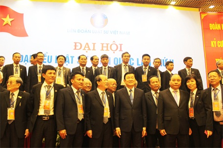 Chủ tịch nước dự Đại hội đại biểu Luật sư toàn quốc lần thứ II - 3 Chủ tịch nước Trương Tấn Sang phát biểu tại Đại hội