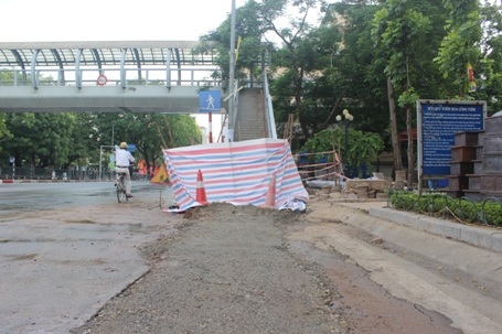 89m đoạn đường ống thoát nước cơ bản đã hoàn thành