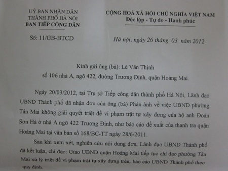 Yêu cầu quận Hoàng Mai xử lý vi phạm xây dựng tại phường Tân Mai - 1 Yêu cầu quận Hoàng Mai xử lý vi phạm xây dựng tại phường Tân Mai