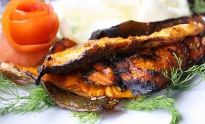 Gỏi cá hồi và cá hồi nướng là món được nhiều du khách lựa chọn