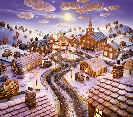 Đoàn tàu và đường ray đều được tạo thành từ sôcôla