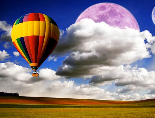 Ngắm thành phố từ trên khinh khí