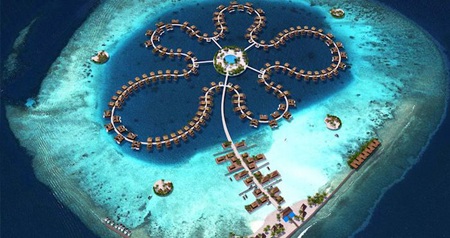 “Bông hoa đại dương” lộng lẫy ở thiên đường du lịch Maldives - 2 Quần thể đảo nổi