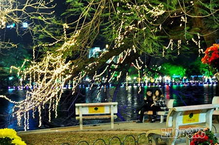 Những cặp đôi quyến luyến, e ấp bên nhau.