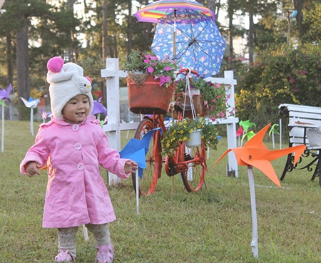 Một em nhỏ thích thǺ trước một cách chong
chóng.