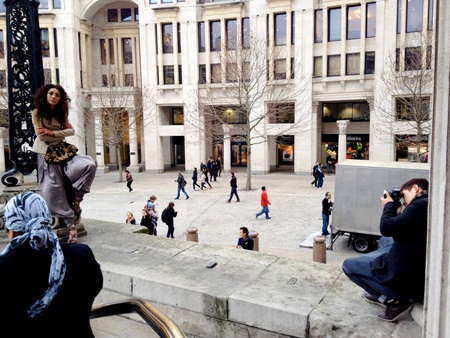 Buổi chụp hình của Trà My tại London