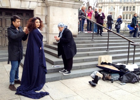 Buổi chụp hình của Trà My tại London