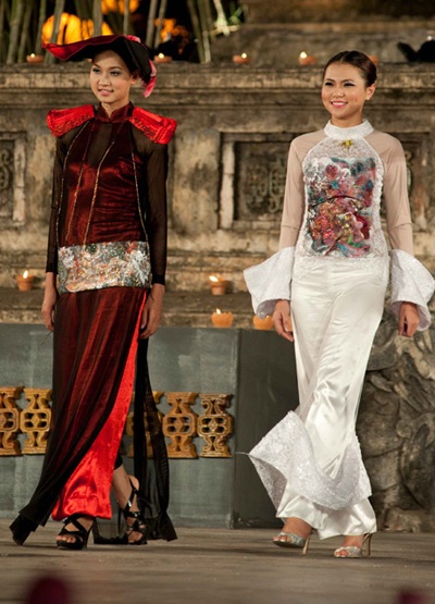 Thùy Dung, Ngọc Hân thướt tha áo dài Quỳnh Paris tại Huế - 6 Thùy Dung, Ngọc Hân thướt tha áo dài Quỳnh Paris tại Huế