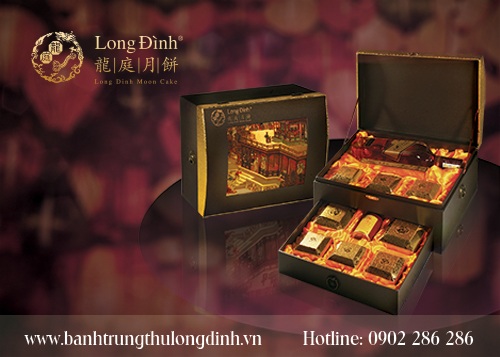 Bánh trung thu Long Đình – Cả tâm tình gửi trao - 4 Long Đình An Quý – Tám chiếc bánh cùng trà quý, rượu ngon