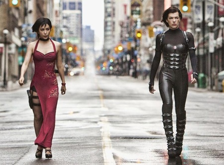 Lí Băng Băng và Milla Jovovich trong 1 cảnh phim.