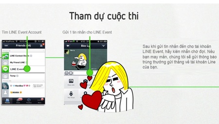 Giáng sinh cùng LINE rinh quà cực hot - 4 Bước 2 – Vào Official Account – Thêm tài khoản LINE Event vào Danh sách bạn bè