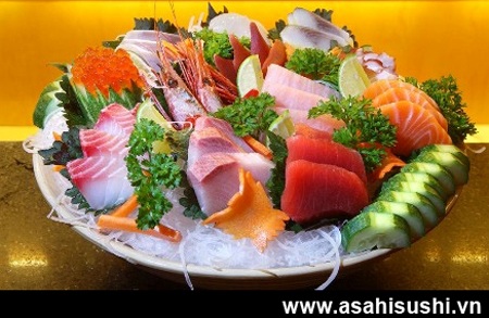 Giáng sinh ấm cúng tại nhà hàng Triều Nhật Asahi Sushi - 3 Sashimi tổng hợp thanh mát