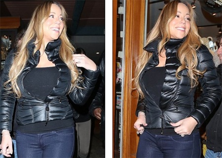 Mariah Carey nhí nhảnh diện áo khoác chật ních - 2 VN