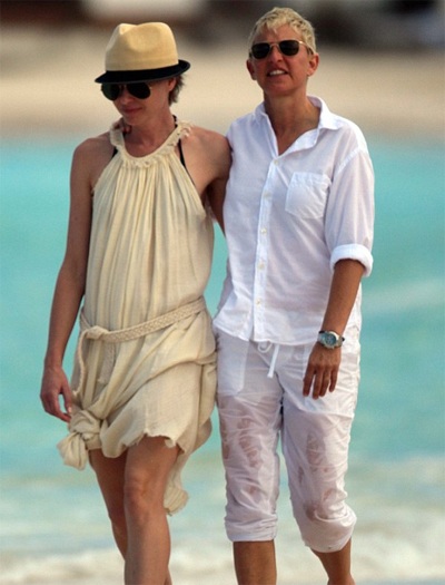 MC đồng tính Ellen DeGeneres và vợ Portia de Rossi đi nghỉ tại St. Bart.