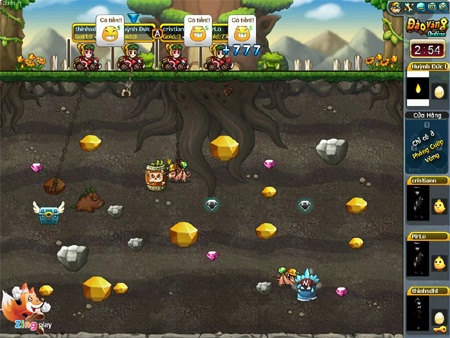 Mini game Đào Vàng trên cổng game Zing Play