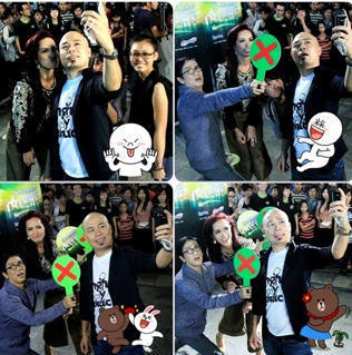 Sao Việt “say đắm” với gấu Brown, thỏ Cony và Moon - 4 Thúy Hạnh, Thành Lộc chia sẻ hình ảnh hậu trường với sticker Moon, Brown, Cony của LINE